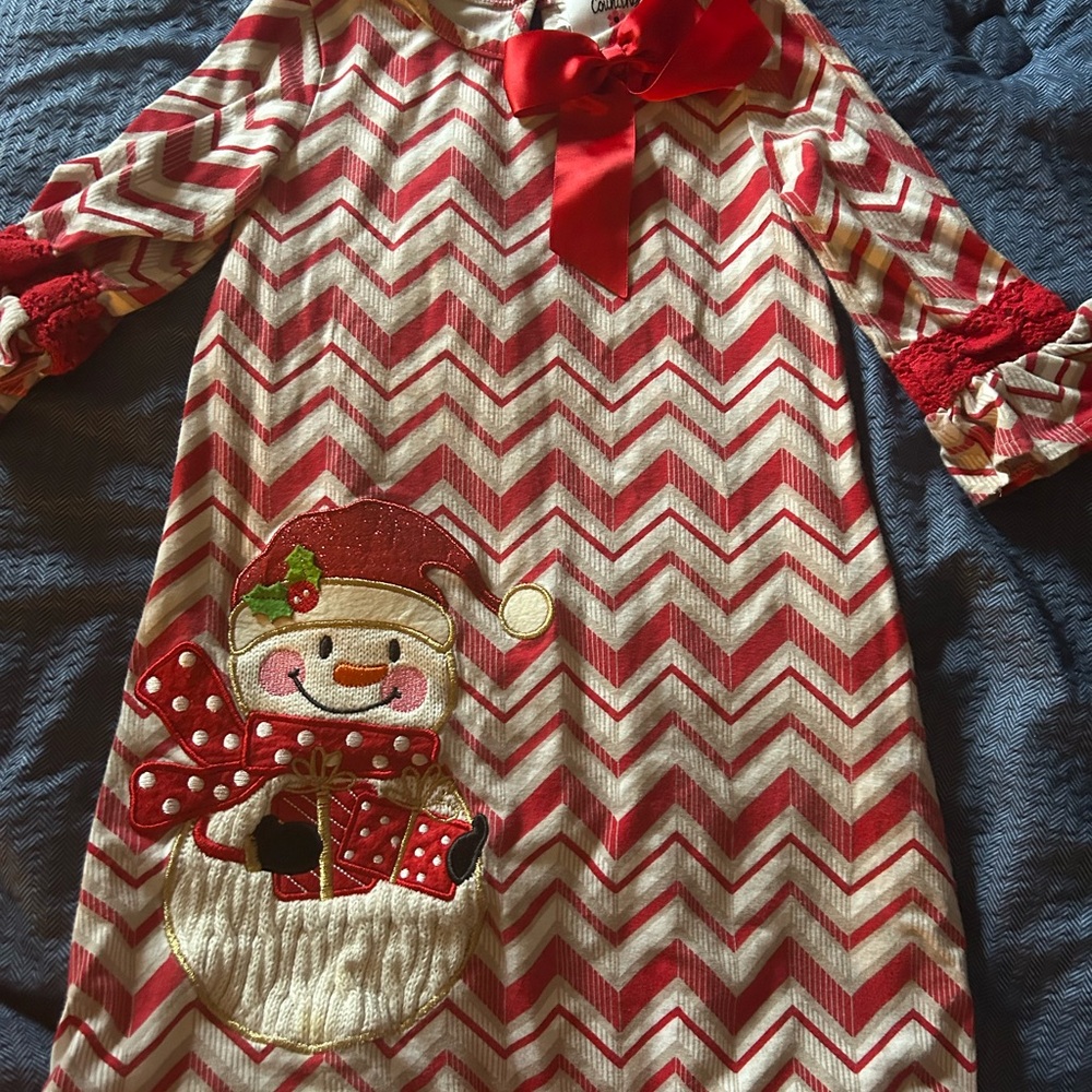Festive Red and White Kids dress
